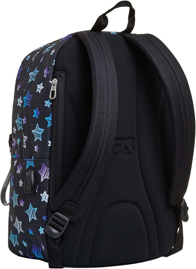 RUCKSACK ISCHOOLPACK SEVEN STAR PLAN Geräumige Schultasche für Teenager, Mädchen und Jungen, mit Lap