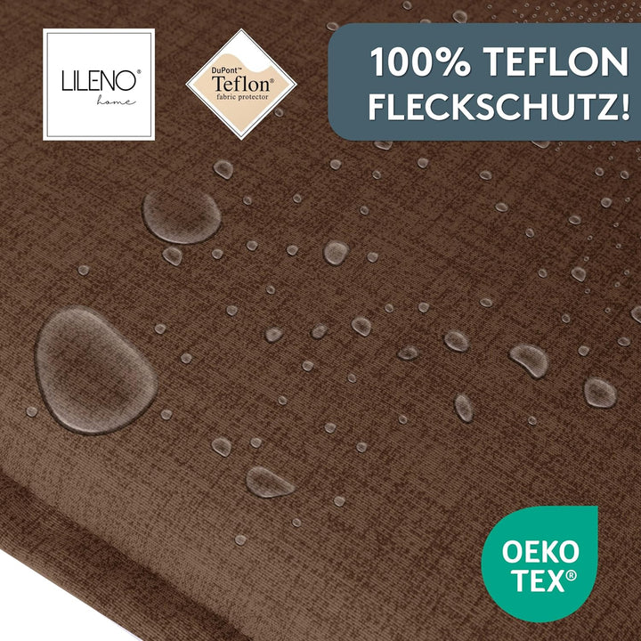 LILENO HOME Gartenstuhl Auflagen als [2er Set - Niedriglehner] in Braun - Bequeme Liegen als Sitzauf