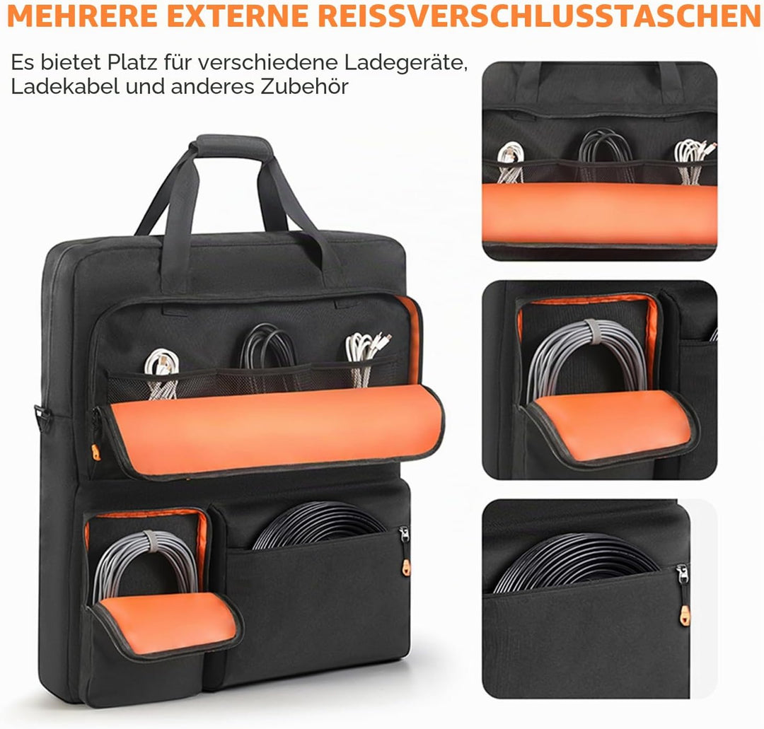 Tragetasche kompatibel mit Jackery SolarSaga 100W 200W 200W Bifacial Portable Solar Panel, Reise-Auf