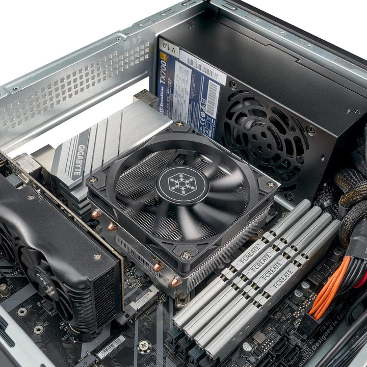 SilverStone Technology SST-ML11B - Milo Schmales und kompaktes Micro-ATX-Gehäuse, Unterstützt Netzte