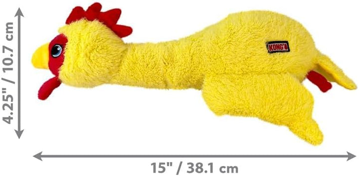 KONG Scruffs Hundespielzeug aus Plüsch, Huhn, sortiert, Huhn