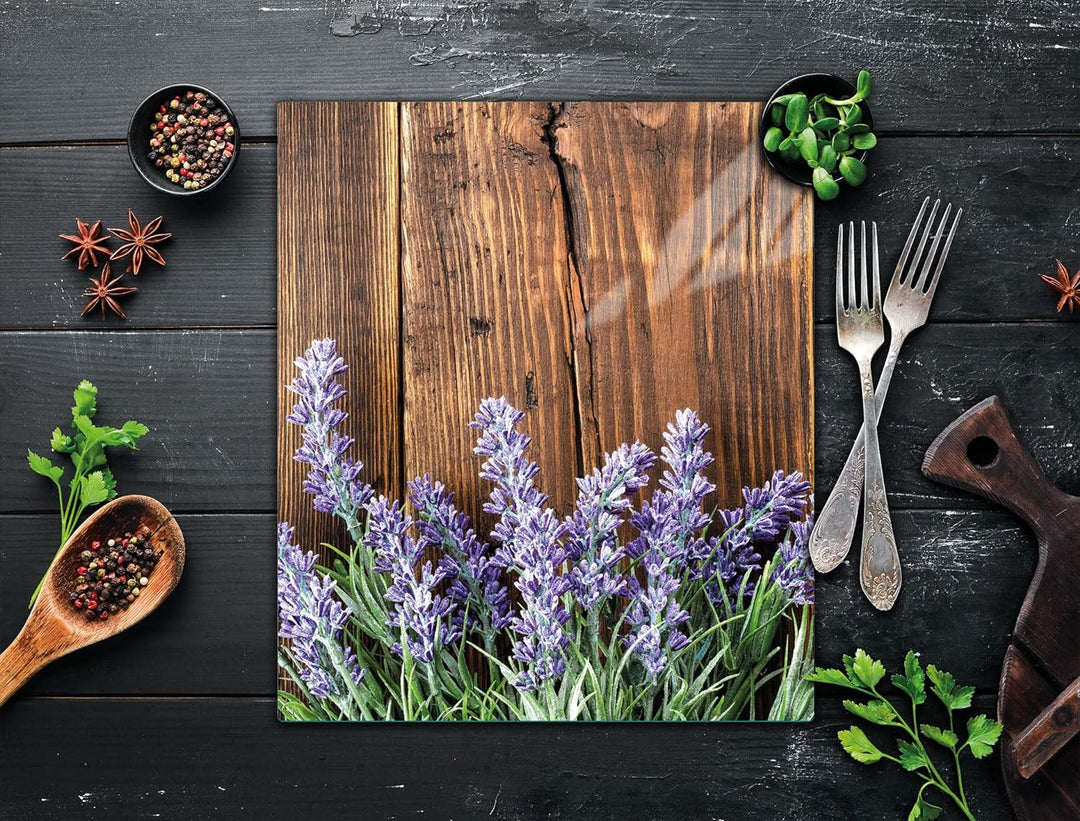 DarHaus Herdabdeckplatte einteilig 45x52 cm Ceranfeld Abdeckung Glas Spritzschutz Abdeckplatte Glasp