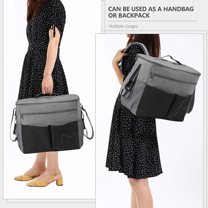 Mumie Messenger Wickeltasche, Kinderwagen mit grosser Kapazität Hanging Organizer Tragbare Reise Fra
