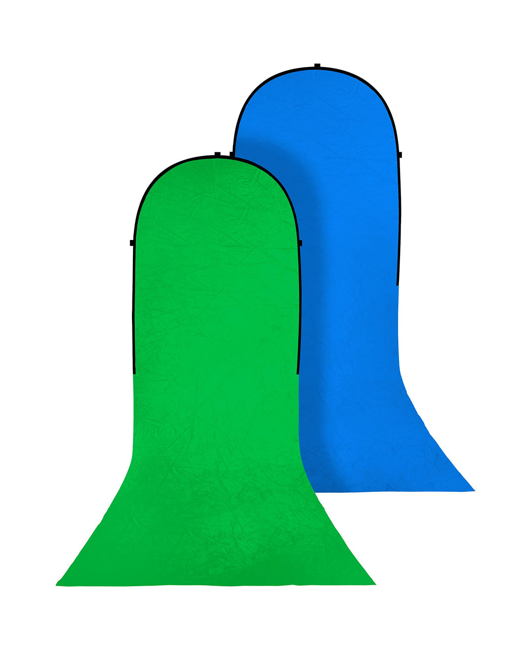 Bresser F001981 BR-TR16 Falthintergrund mit Schleppe 180 x 240 + 240 cm grün/blau