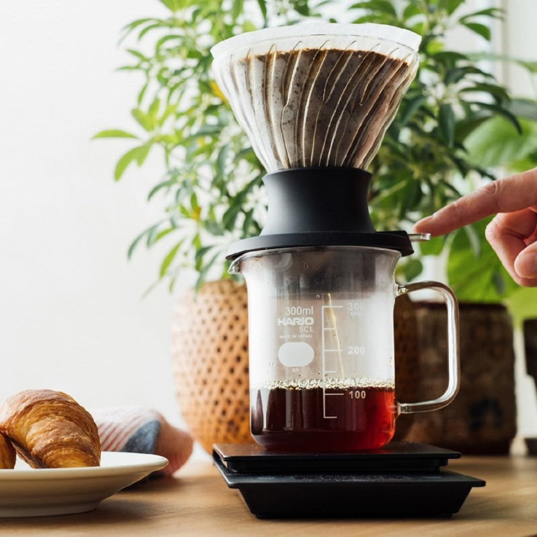 HARIO Start-Stop Dripper Set 200ml Handfilter Kaffeebereiter | SSD-5012-B, Schwarz Size 02 (Set) Sch