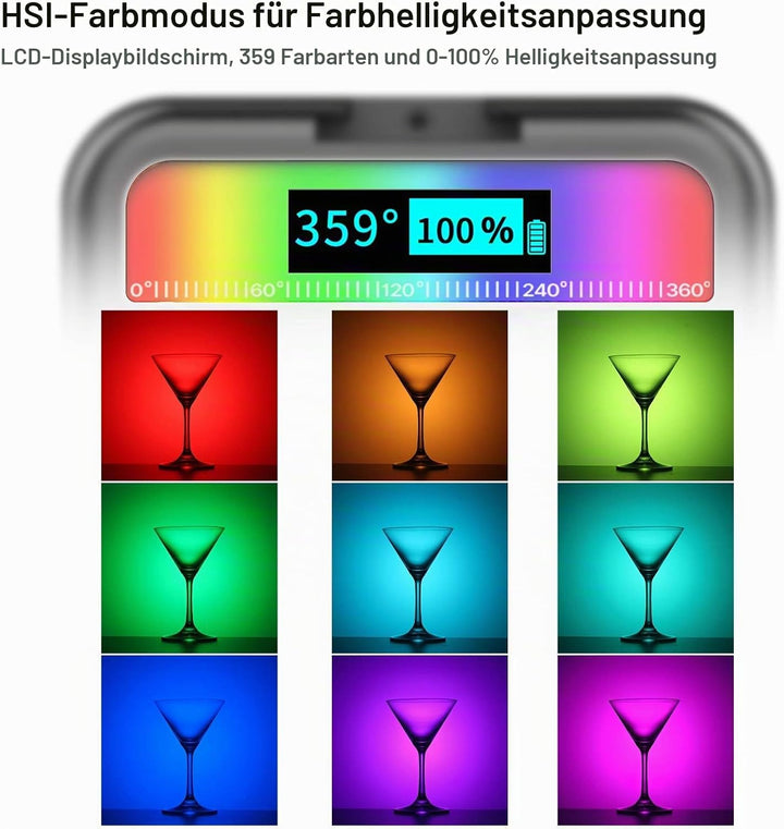 Ulanzi VL49 RGB Mini Multi Color LED Videolampe für Smartphone und Kamera Fülleuchte mit einstellbar