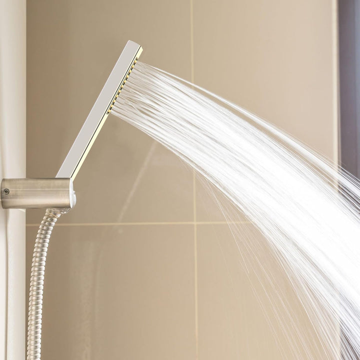 Handbrause Komplett aus Metall, Hochdruck-Duschköpfe von Voolan, Einfache Handbrause aus Chrom mit T