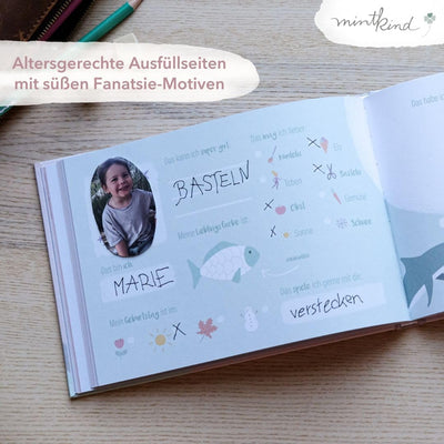 mintkind® „Meine Freunde“ Kindergarten Freundebuch Feenwelt | Freundebuch für den Kindergarten Junge