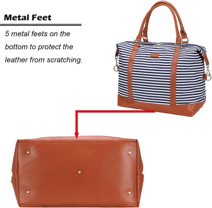 LOSMILE Damen Reisetaschen Handgepäck Canvas Sporttasche Weekender Tasche Carry-on Duffle Bag Frauen