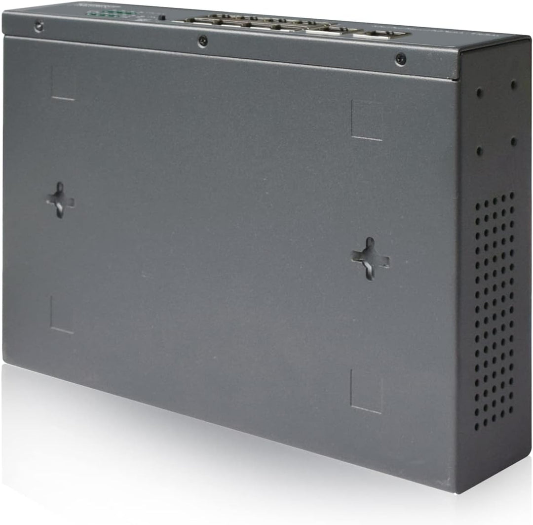 DIGITUS Fast Ethernet PoE+ Switch - 19 Zoll - 8 Ports + 2X Uplink RJ45 - IEEE802.3af/at - 120W Power
