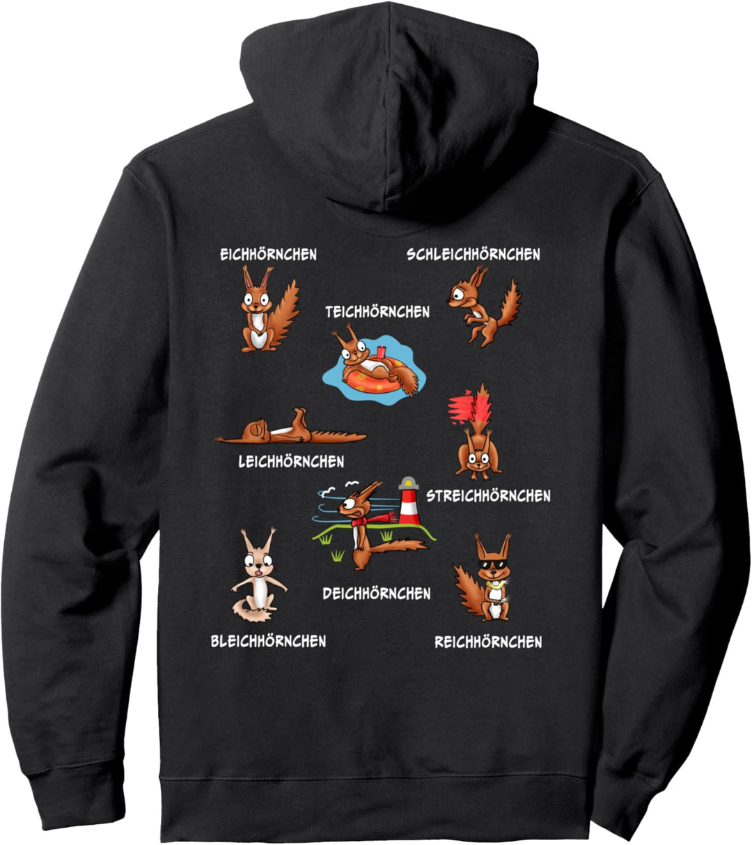lustiges Eichhörnchen Arten Oachkatzl Wortspiel witzig Pullover Hoodie