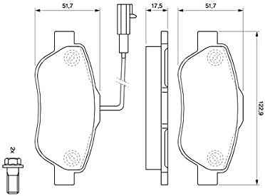 Bosch BP1024 Bremsbeläge - Vorderachse - ECE-R90 Zertifizierung - vier Bremsbeläge pro Set