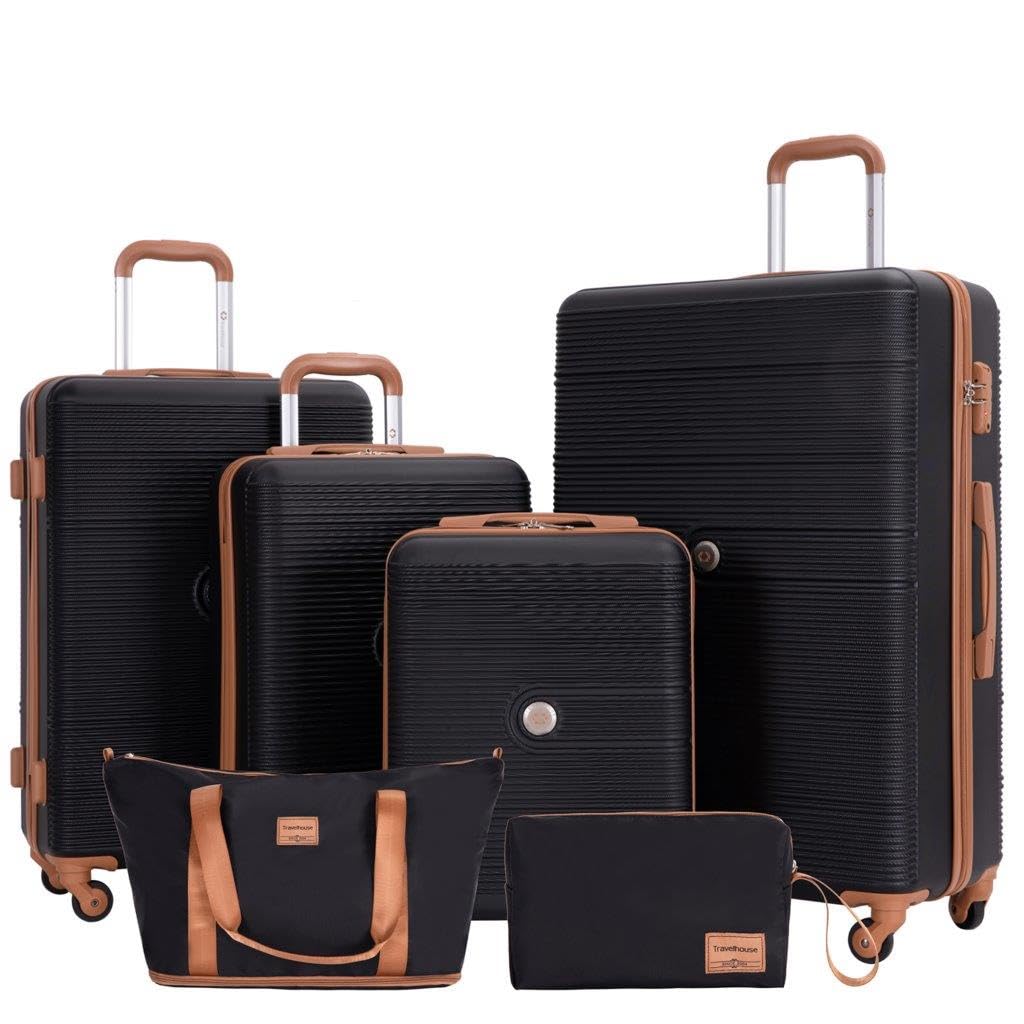 Travelhouse Bari Kofferset 6-teilig – ABS Hartschalen Trolley Set mit 4 Koffern (16"/20"/24"/28"), R
