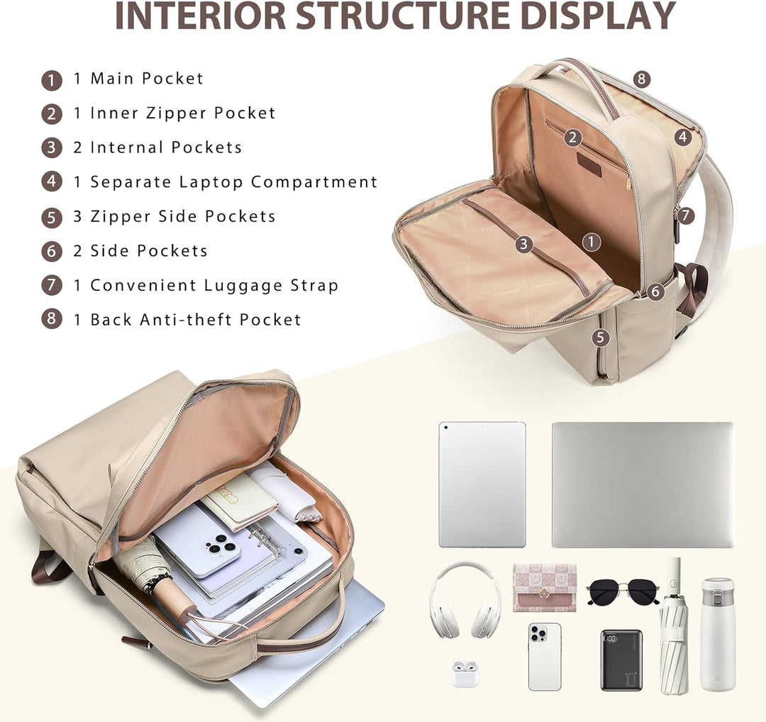 Laptop Rucksack, Rucksack Handgepäck 16 Zoll, Rucksack Damen und Herren, Bussiness Rucksack Wasserdi