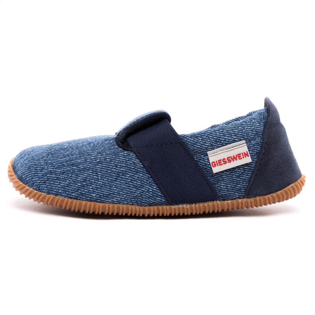 GIESSWEIN Kinder Hausschuhe Söll Slim-Fit - Baumwoll Slippers für Mädchen & Jungen, rutschfeste Kind