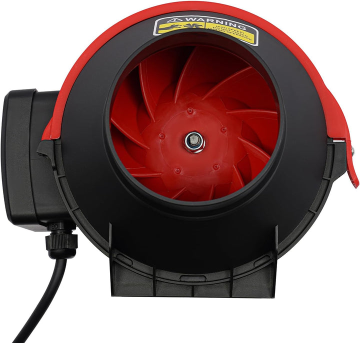Rohrventilator 100mm 310m³/h 30dB leise, Fernbedienung, 2 Geschwindigkeiten