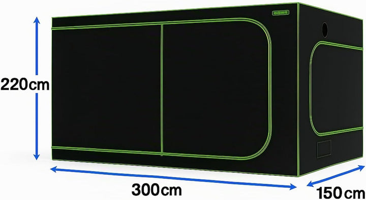 Weedness Dark Box Grow-Box für Indoor-Zucht 300x150x220 cm - Zuchtzelt Growschrank Growzelt Zuchtbox