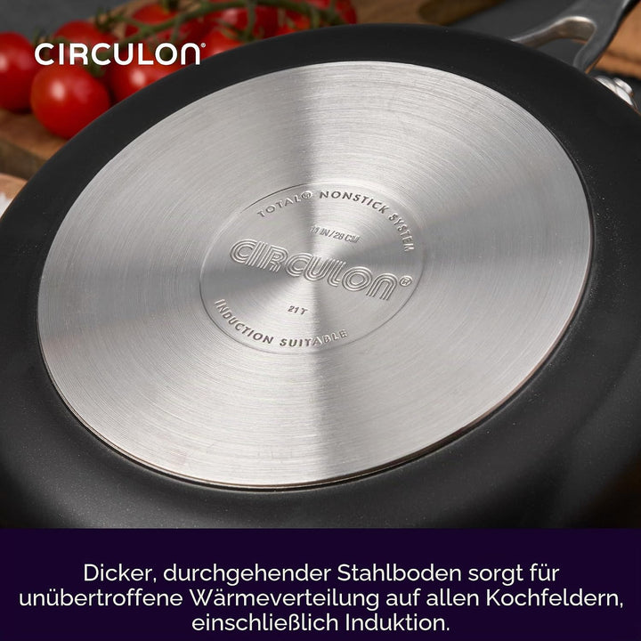 Circulon Style Harteloxierte Bratpfanne, 28 cm, Schwarz 28 cm Bratpfanne, 28 cm Bratpfanne