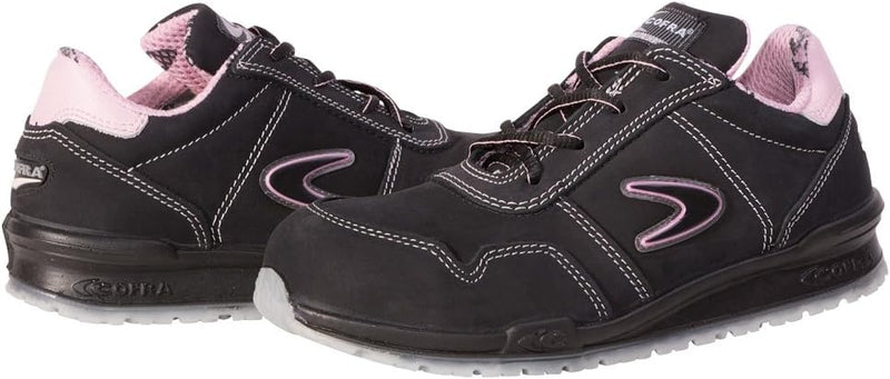 Cofra 78500-010.W37 ALICE S3 SRC Sicherheitsschuhe, Schwarz/Rosa, Grösse 37 37 EU, 37 EU