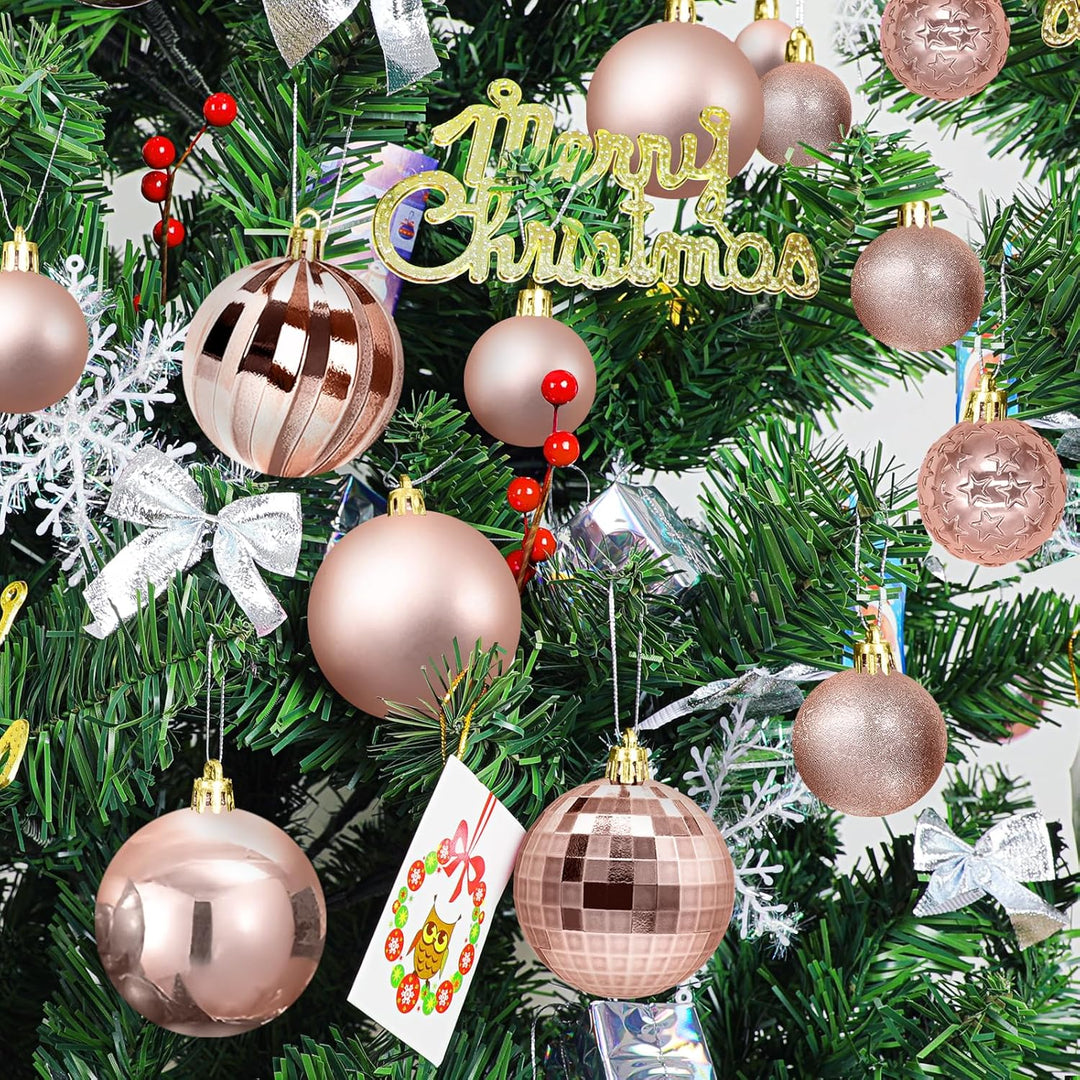 Christbaumkugeln 101 Stück Weihnachtskugeln Kunststoff Weihnachtsdeko Set Weihnachtsbaumschmuck Weih