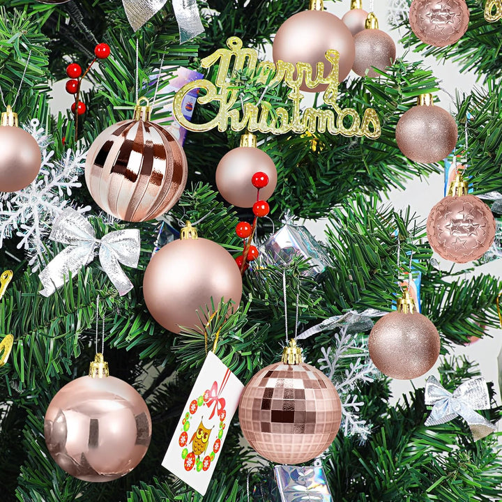 Christbaumkugeln 101 Stück Weihnachtskugeln Kunststoff Weihnachtsdeko Set Weihnachtsbaumschmuck Weih
