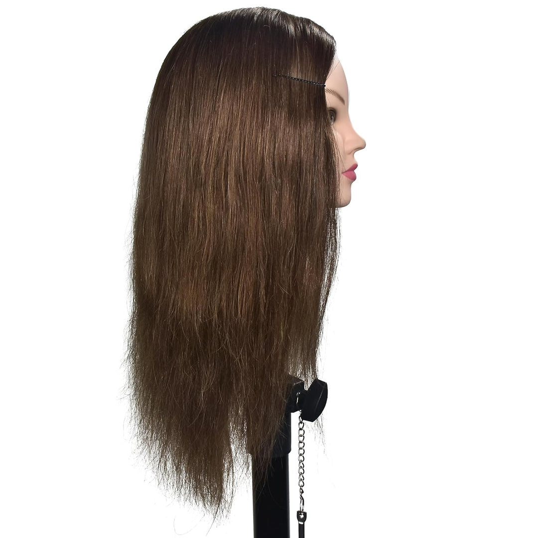 Schaufensterpuppe Kopf 16„-18“ Weiblich 100% Echthaar Friseurin Kosmetologie Schaufensterpuppe Manik