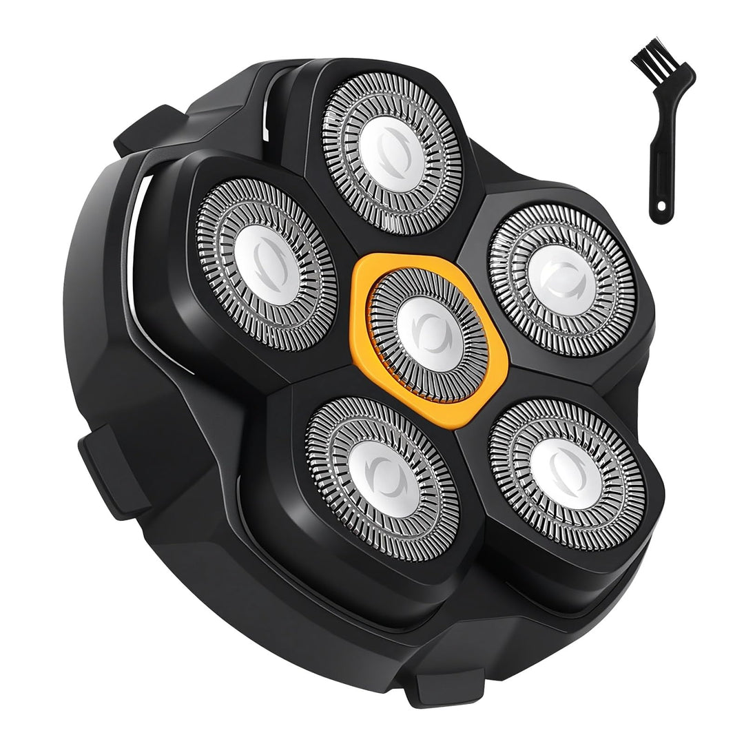 1 Stück Ersatzrasierkopf für Glatzen Rasierer Herren, Magnetische 6 Blade Head Shaver Ersatzköpfe, 6