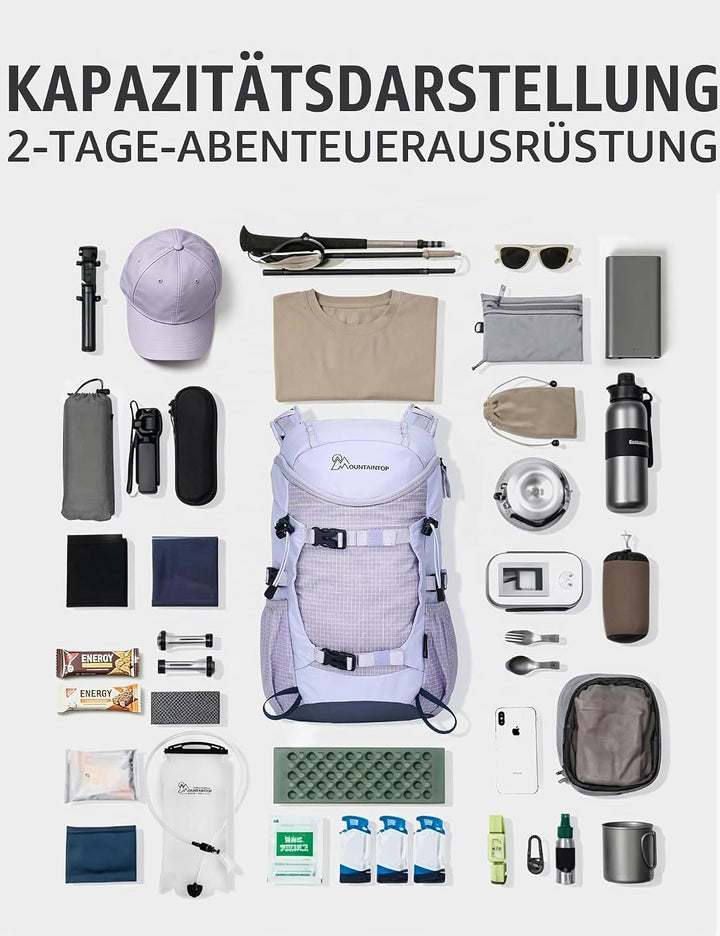 Mountaintop 20L Wanderrucksack Herren Damen Trekkingrucksack Reiserucksack Outdoor Rucksack Trekking