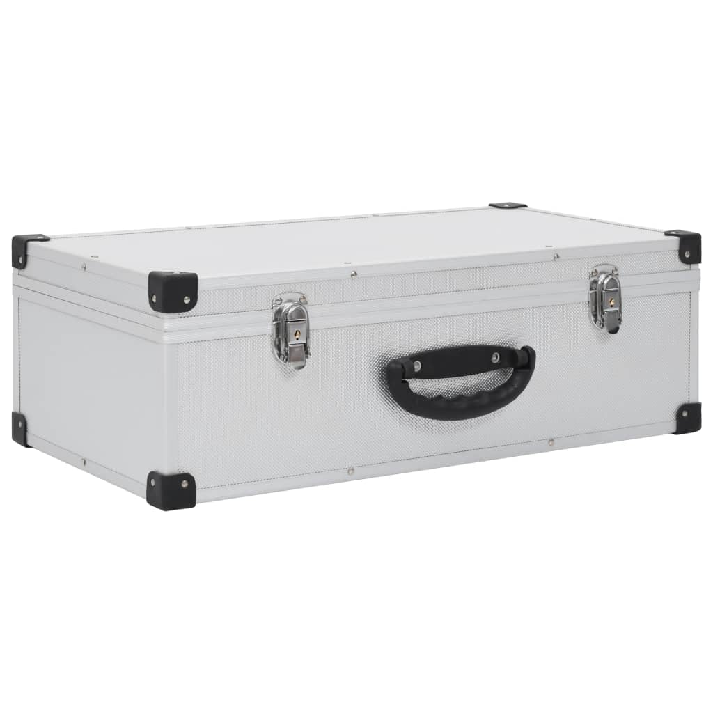 vidaXL CD Koffer für 80 CDs mit 2 Schlüsseln DJ Case Box Alukoffer Aufbewahrungsbox Transportbox Sor
