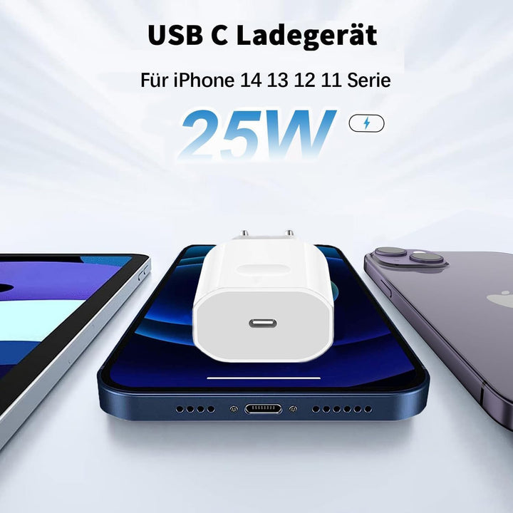 2 Pack iPhone Schnellladegerät und Schnellladekabel Ladekabel für iPhone 14 13 12 11 Pro Max Plus Mi