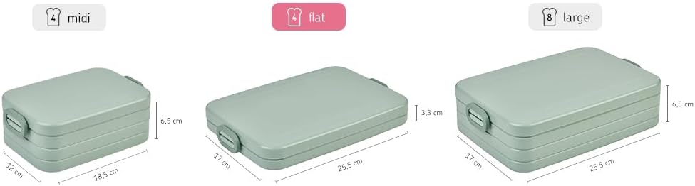 Mepal - Lunchbox Take A Break flach - Ideale Brotdose für Laptoptasche oder Rucksack - Flach geformt