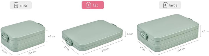 Mepal - Lunchbox Take A Break flach - Ideale Brotdose für Laptoptasche oder Rucksack - Flach geformt