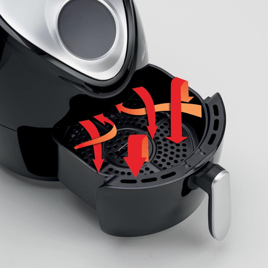 Ariete Airy Fryer Digital 4616, Heissluftfritteuse 3,5 Liter, 60-Minuten-Timer, LCD- und Touchscreen