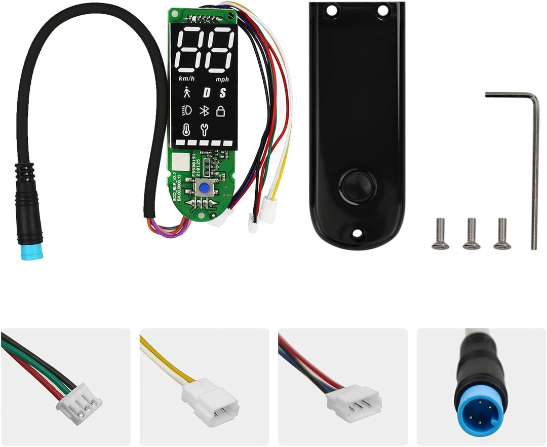 Elektroroller Scooter Armaturenbrett, PCB Wasserdichtes Scooter Armaturenbrett mit Bluetooth LCD Dis