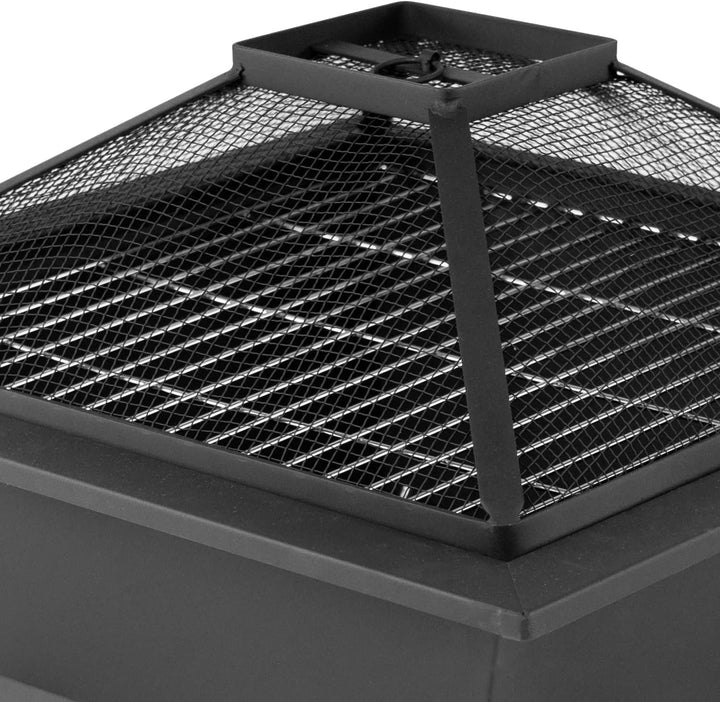 MaxxGarden Feuerschale - Für Den Garten - 53x53 cm - Outdoor Feuerstelle mit Stab - Feuerstelle Gart