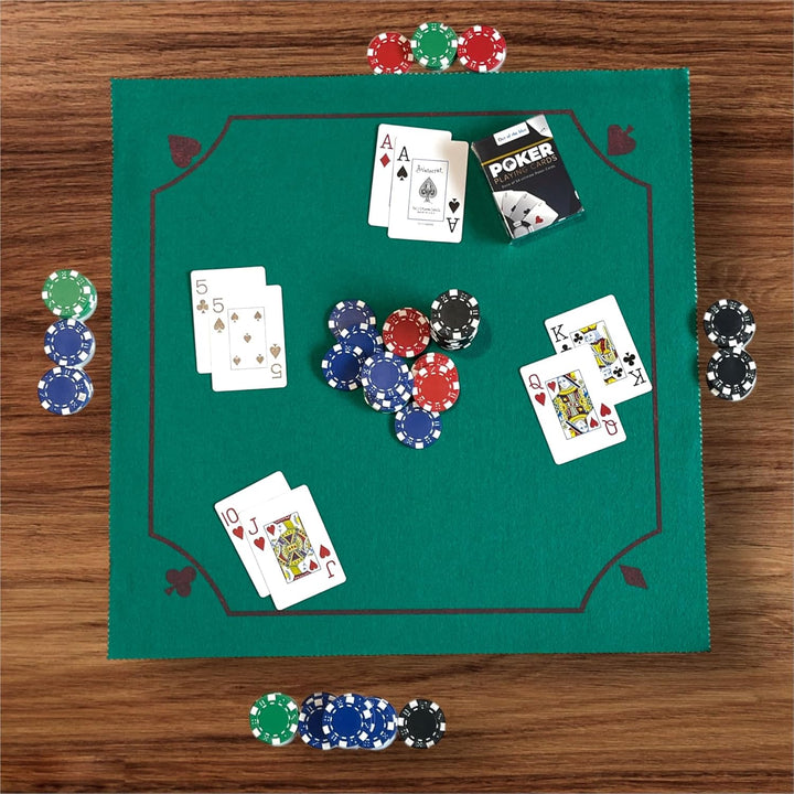 Teppich Karten - Poker Matte - Poker Spiel - Faltbare Matte Reise Poker - Reise Karten (Poker), Poke