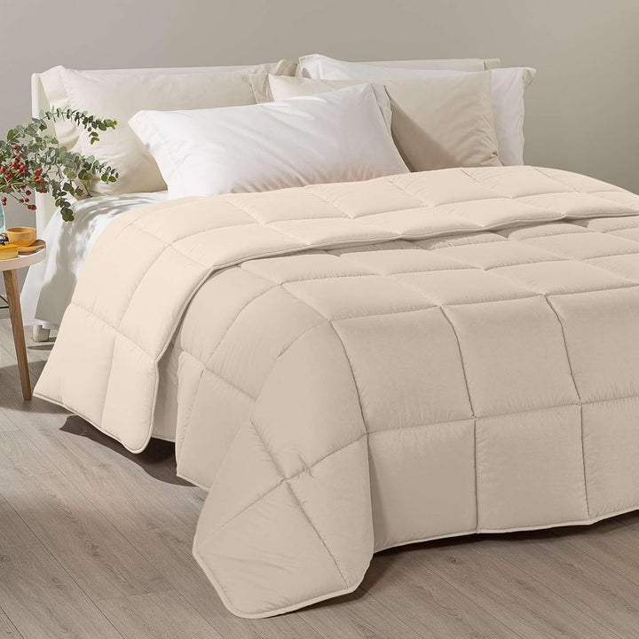 Caleffi 78748 Mikrofaser-Steppdecke für französisches Bett, Vanille