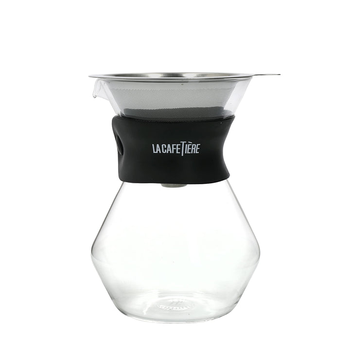 La Cafetière Glaskaraffe und Kaffeetropfer-Set, 3 Tassen, in Geschenkbox