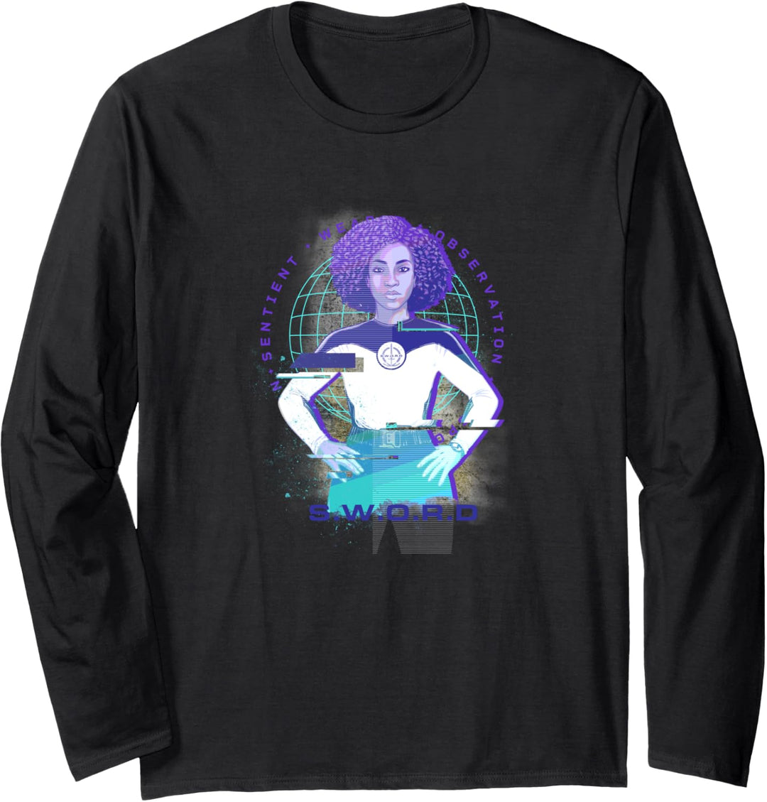 Marvel WandaVision Monica Rambeau Glitch Langarmshirt