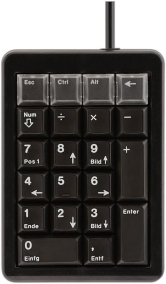 CHERRY KEYPAD USB SLIM LINE, schwarz, G84-4700LUCDE-2 schwarz Deutsches Layout - QWERTZ Single, schw