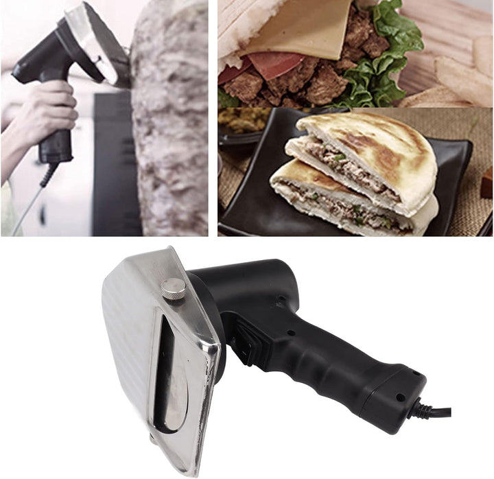 Topyond Dönnerschneider 80W Kebabschneider,Türkisches Schawarma Dönermesser Einstellbare Dicke,Elekt