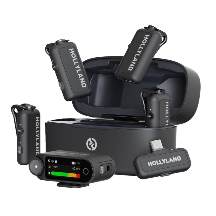 Hollyland Lark Max 2, Kabelloses Lavalier Mikrofon, AI-Rauschunterdrückung, 32-Bit-Audio mit voller