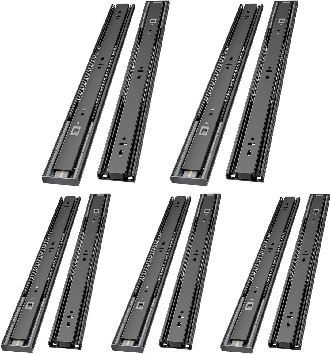 AOLISHENG Kugellager Schubladenschienen softclose 450mm, schwere Belastbarkeit 45 kg, 5 Paar (10 Stü
