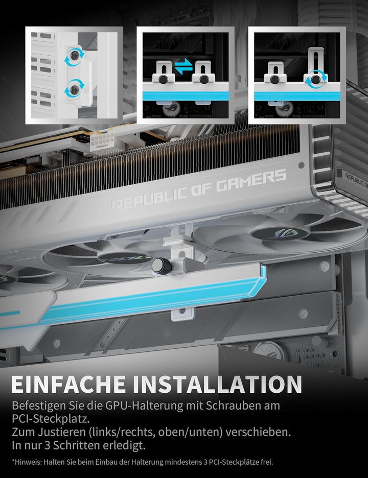 upHere GPU Halterung,ARGB Grafikkarten Halter/GPU Support mit 5V-ARGB-Beleuchtung,Verstellbare Grafi