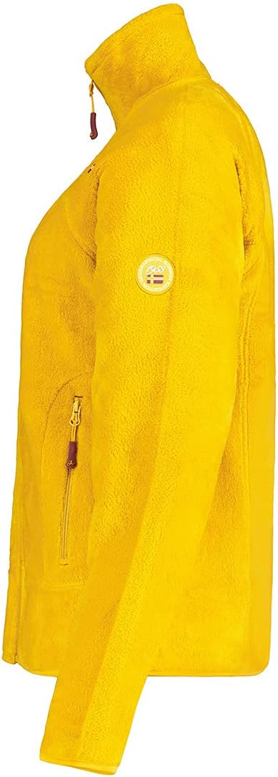 Geographical Norway Damen warme Übergangs Outdoor Fleecejacke mit Stehkragen bans production M Gelb,