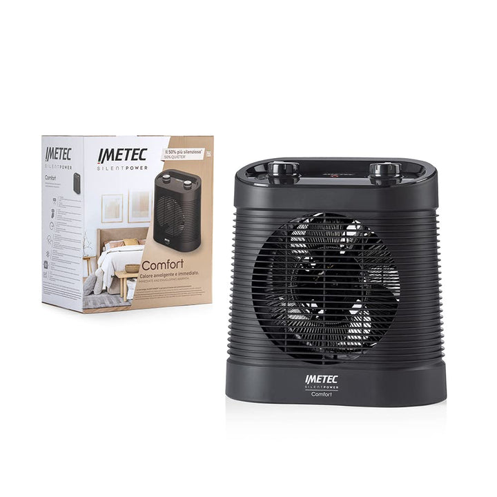 Imetec Silent Power Comfort Stille en compacte thermoventilator, 2100 W, met 4 standen, kamer- en ve