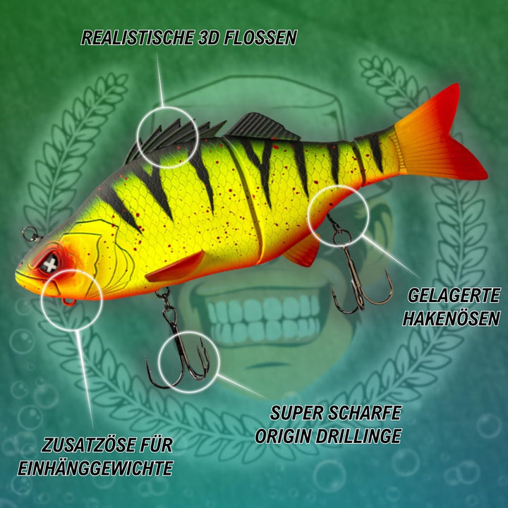 Swimbait Monkey Lures Purge Glider 17,5 cm - Floating Glidebait, Swimbait Hecht, Hecht Köder gross,