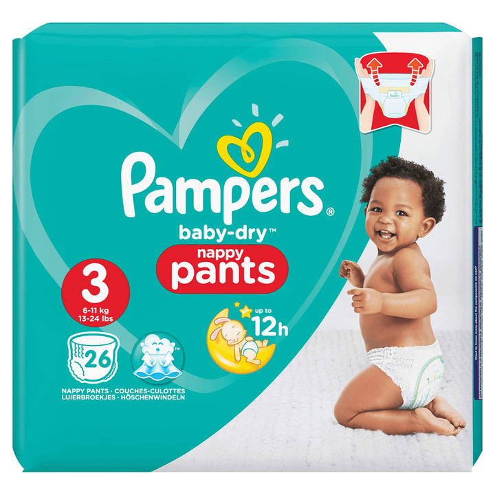 Pampers Baby-Dry Pants Taille 3, 6-11 kg, 26 Couches-Culottes Grösse 3 (26 Stück), Grösse 3 (26 Stüc