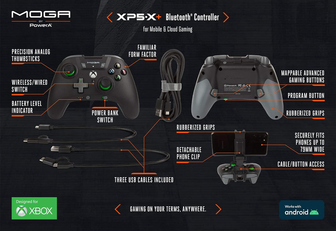 MOGA XP5-X Plus Bluetooth-Controller für mobiles und Cloud-Gaming auf Android-Geräten/PCs, XP5-X Plu