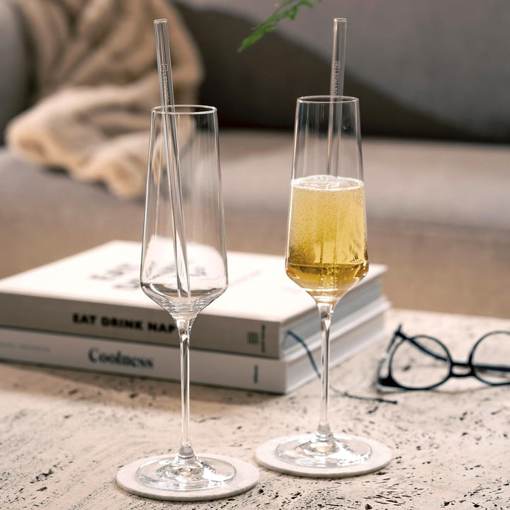 LEONARDO HOME PUCCINI Sektglas, Glas, klar, 6 Stück (1er Pack), 6 Sektgläser 280 ml, Sektgläser 280